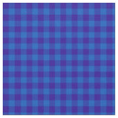 Stijlvol Deep Blue Check Gingham Pattern Fabric Stof (Close Up)