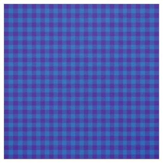Stijlvol Deep Blue Check Gingham Pattern Fabric Stof (Swatch)