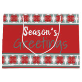 Stijlvol Deep Red Groot Cadeauzakje (Voorkant)