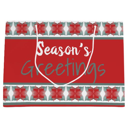 Stijlvol Deep Red Groot Cadeauzakje (Voorkant)