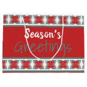 Stijlvol Deep Red Groot Cadeauzakje (Achterkant)