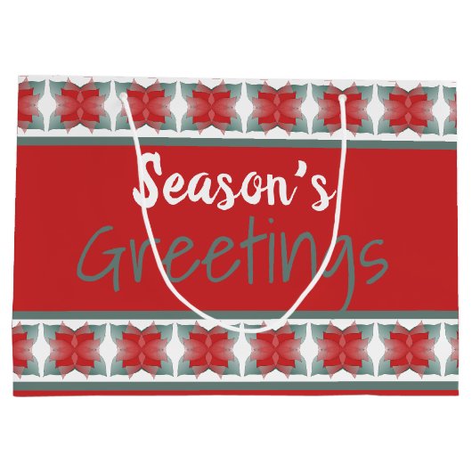 Stijlvol Deep Red Groot Cadeauzakje (Achterkant)