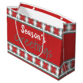 Stijlvol Deep Red Groot Cadeauzakje (Achterkant Gekanteld)