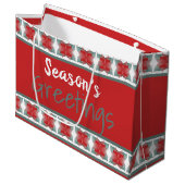 Stijlvol Deep Red Groot Cadeauzakje (Voorkant Gekanteld)