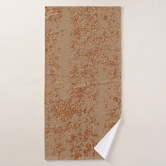 Stijlvol design. Copper glossy background. Metalli Badhanddoek (Badhanddoek)