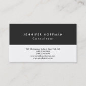 Stijlvol design Eenvoudig, grijs wit Visitekaartje (Voorkant)