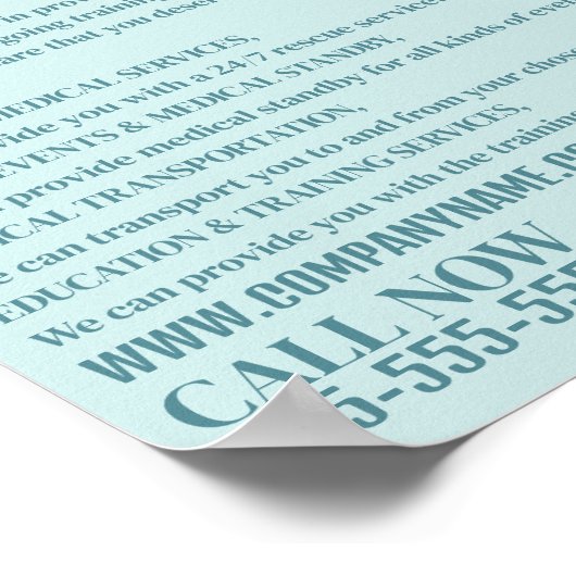 Stijlvol design, EMT, Paramedic Advert Poster (Hoek)