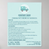 Stijlvol design, EMT, Paramedic Advert Poster (Voorkant)