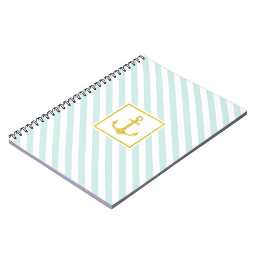 Stijlvol design Golden Anchor Notitieboek (Linkerzijde)