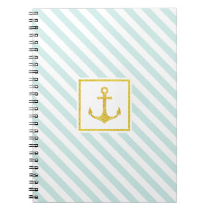 Stijlvol design Golden Anchor Notitieboek