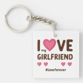 Stijlvol design met liefdevolle harten sleutelhanger (voorkant)