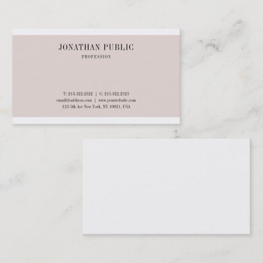 Stijlvol design met professioneel stijlvol design visitekaartje (Voorkant / Achterkant)