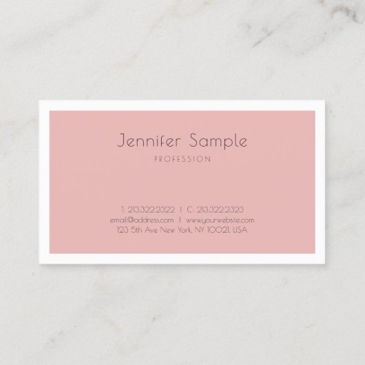 Stijlvol  design met stijlvol, modern salon visitekaartje (Achterkant)