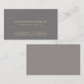 Stijlvol design Modern goud Elite Plain Luxury Visitekaartje (Voorkant / Achterkant)