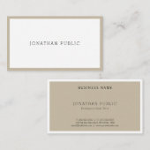 Stijlvol design, modern, minimaal elegant bovenaan visitekaartje (Voorkant / Achterkant)