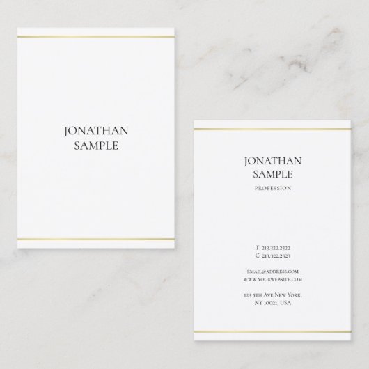 Stijlvol design Modern Professional Gold Kijk scho Visitekaartje (Voorkant / Achterkant)