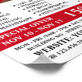 Stijlvol design, schoonheidsspecialist, Beauty Sal Poster (Hoek)