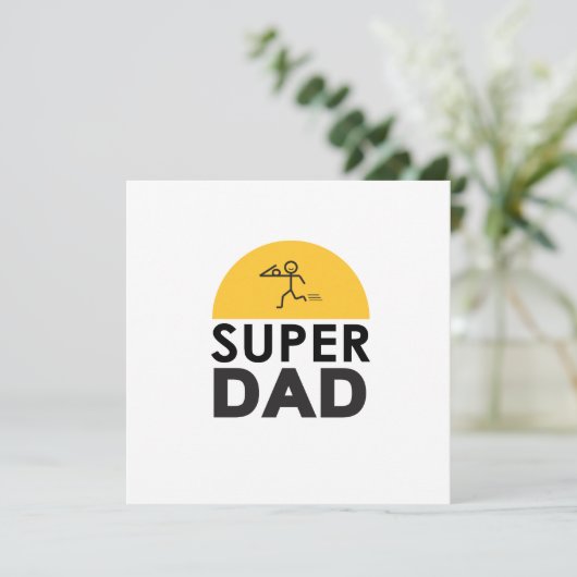 Stijlvol design "SUPER DAD", persoonlijke wensen (Staand voorkant)