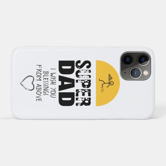 Stijlvol design "SUPER DAD", persoonlijke wensen Case-Mate iPhone Case (Achterkant (horizontaal))