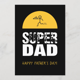 Stijlvol design "SUPER DAD", persoonlijke wensen Kaart