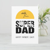 Stijlvol design "SUPER DAD", persoonlijke wensen Kaart (Staand voorkant)