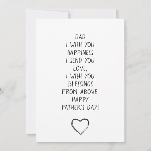 Stijlvol design "SUPER DAD", persoonlijke wensen Kaart (Achterkant)