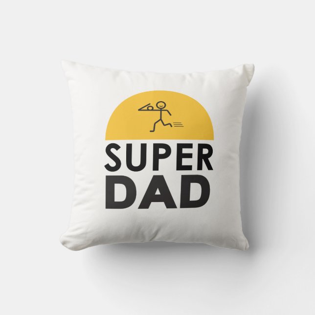 Stijlvol design "SUPER DAD", persoonlijke wensen Kussen (Voorkant)