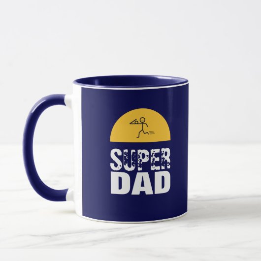 Stijlvol design "SUPER DAD", persoonlijke wensen Mok (Links)