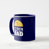 Stijlvol design "SUPER DAD", persoonlijke wensen Mok (Voorkant links)