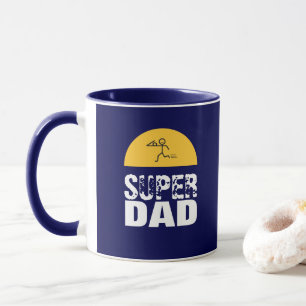 Stijlvol design "SUPER DAD", persoonlijke wensen Mok