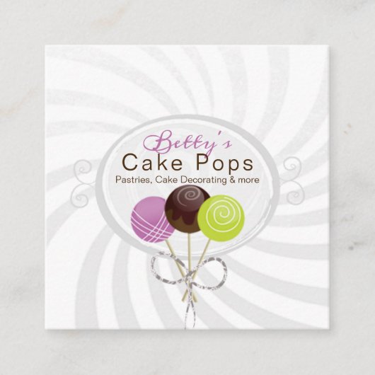 Stijlvol design-Visitekaartje voor Pop Vierkante Visitekaartje (Voorkant)