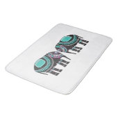 Stijlvol  design voor olifanten, modern blauw badmat (Gekanteld)