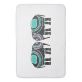 Stijlvol  design voor olifanten, modern blauw badmat (Voorkant Verticaal)