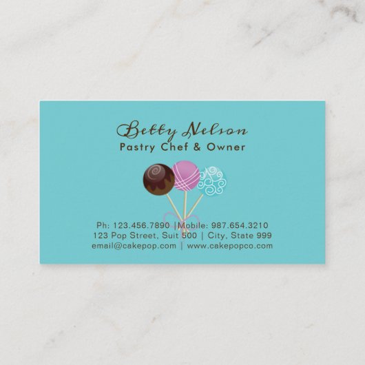 Stijlvol design voor Pop Visitekaartje (Achterkant)