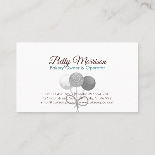 Stijlvol design voor Pop Visitekaartje (Achterkant)