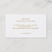 Stijlvol Designer Modern Mint en White Pattern Visitekaartje (Achterkant)