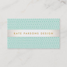 Stijlvol Designer Modern Mint en White Pattern