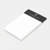 Stijlvol Diamond Logo Classic Black en White Post-it® Notes (Schuin)