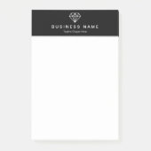 Stijlvol Diamond Logo Classic Black en White Post-it® Notes (Voorkant)