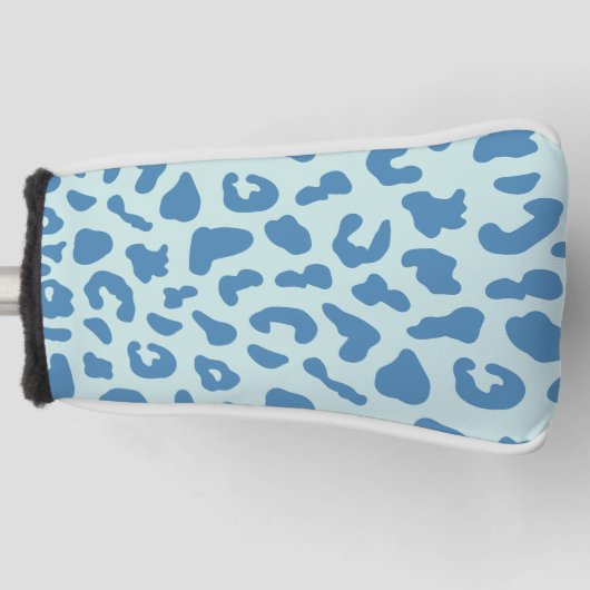 Stijlvol dierlijk beschermheerpatroon in blauw golfheadcover (Voorkant)