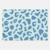 Stijlvol dierlijk beschermheerpatroon in blauw inpakpapier vel (Voorkant)