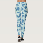 Stijlvol dierlijk beschermheerpatroon in blauw leggings (Achterkant)