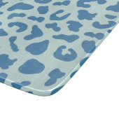 Stijlvol dierlijk beschermheerpatroon in blauw snijplank (Hoek)