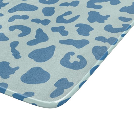 Stijlvol dierlijk beschermheerpatroon in blauw snijplank (Hoek)