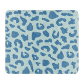 Stijlvol dierlijk beschermheerpatroon in blauw snijplank (Voorkant)