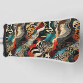 Stijlvol dierprint-fusieontwerp golfheadcover (Voorkant)