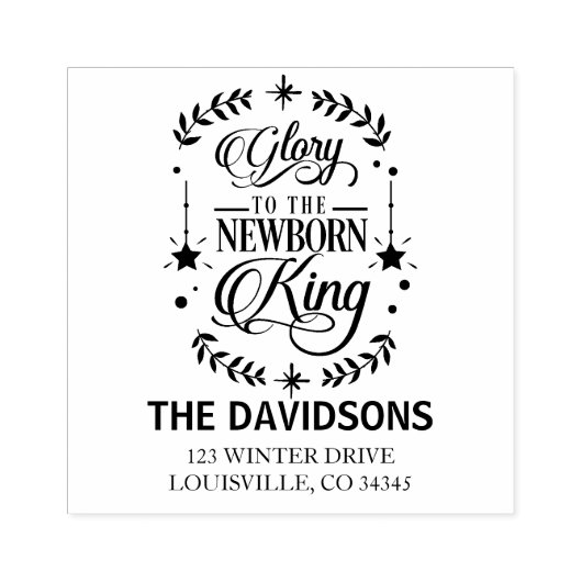 Stijlvol 'Dit is het Seizoenmonogram voor Typograf Rubberstempel (Afrduk)