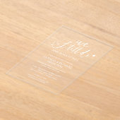 Stijlvol doen we nog steeds bruiloft gelofte verni acryl uitnodigingen (Laagn)