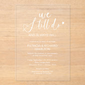 Stijlvol doen we nog steeds bruiloft gelofte verni acryl uitnodigingen (Voorkant)