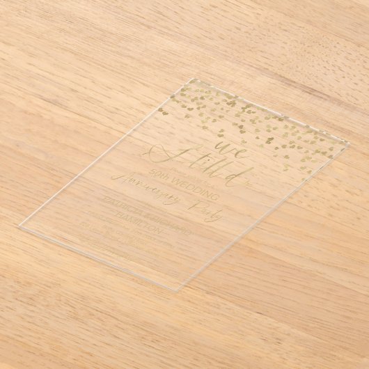 Stijlvol doen we nog steeds bruiloft gelofte verni acryl uitnodigingen (Laagn)